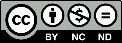 This work is licensed under Creative Commons BY-NC-ND 4.0. Creative Commons BY-NC-ND 4.0 license icon showing symbols for attribution, non-commercial, and no derivatives.