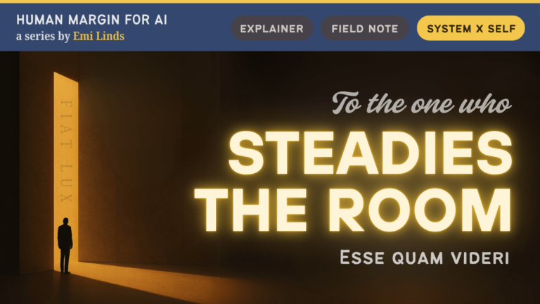 To the one who steadies the room